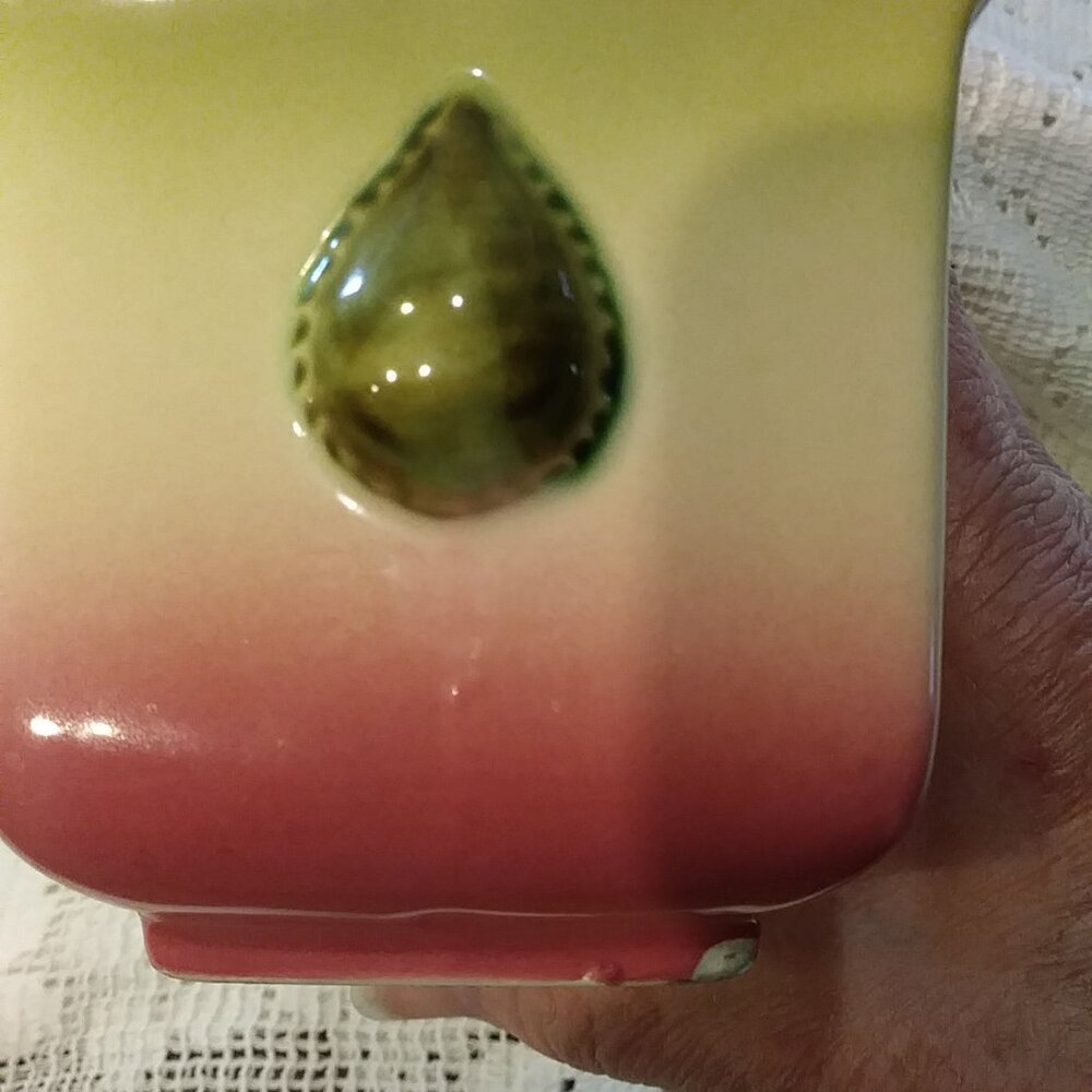 Vintage Hull Woodland Ceramic Pottery Planter Pink Green Yellow - Picture 5 of 13